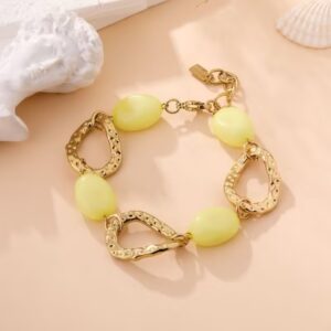 Bracelet « Mélina Jaune Pastel »